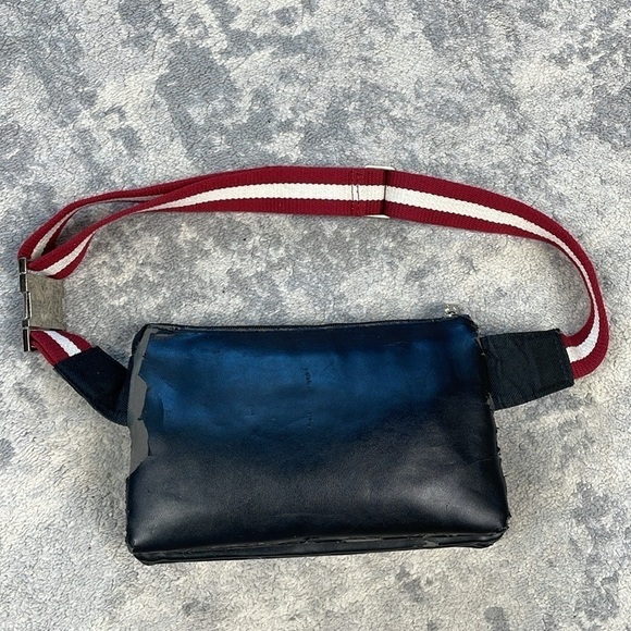 Bally Bum Bag Fanny Pack Sling Belt Bag Stripe DIY NEEDS REPAIR - Picture 6 of 17